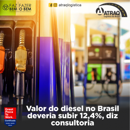 ATRAQ Logstica Um painel de análise dos valores dos combustíveis no Brasil, criado pelo Centro Brasileiro de Infraestrutura (CBIE), mostra que o valor do diesel e da gasolina no Brasil precisaria subir significativamente para se...