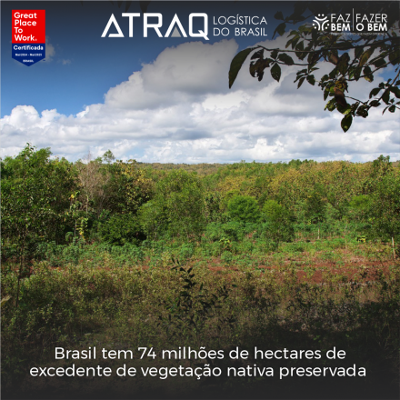 ATRAQ Logstica O Brasil possui cerca de 74 milhões de hectares de vegetação nativa excedente preservada em Reservas Legais de propriedades rurais, que podem ser utilizadas para receber pagamentos por serviços...