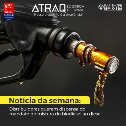 ATRAQ Logstica As grandes distribuidoras de combustíveis do país avaliam solicitar à ANP um “waiver”, dispensa temporária do cumprimento da mistura obrigatória de biodiesel no diesel B vendido a...