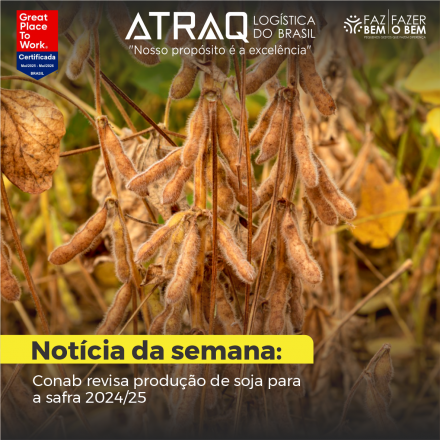 ATRAQ Logstica A Companhia Nacional de Abastecimento (Conab) atualizou, no 12º Levantamento da Safra de Grãos 2024/25, os números referentes à soja. O relatório, divulgado na última quinta-feira (11),...