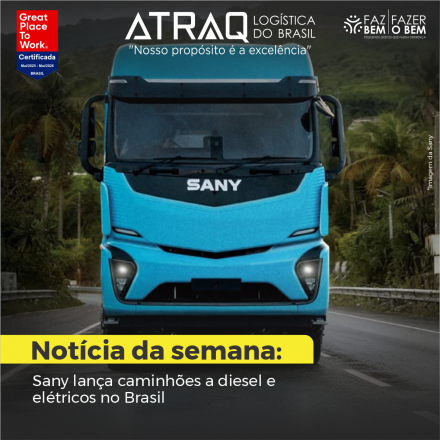 ATRAQ Logstica A Sany, tradicional fabricante de máquinas pesadas, iniciou oficialmente a operação da Sany Trucks no Brasil. A nova divisão chega com uma linha de caminhões elétricos e a diesel,...
