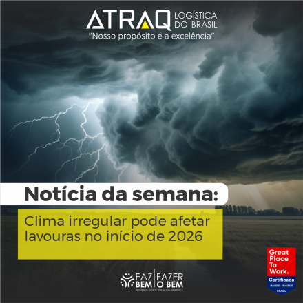 ATRAQ Log�stica A previs&atilde;o do Instituto Nacional de Meteorologia (Inmet) indica que janeiro de 2026 ser&aacute; marcado por irregularidade na distribui&ccedil;&atilde;o das chuvas em grande parte do pa&iacute;s. Volumes acima da...