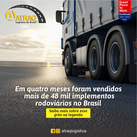 ATRAQ Logstica A produção de implementos rodoviários continua em boa velocidade no Brasil, com 48.224 unidades emplacadas entre janeiro e abril de 2022. O número é quase idêntico ao registrado no mesmo...